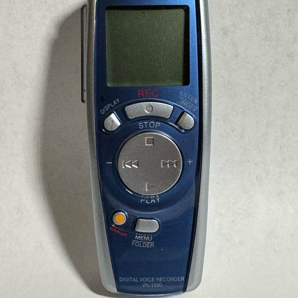 Olympus Digital Voice Recorder - Blue and Silver